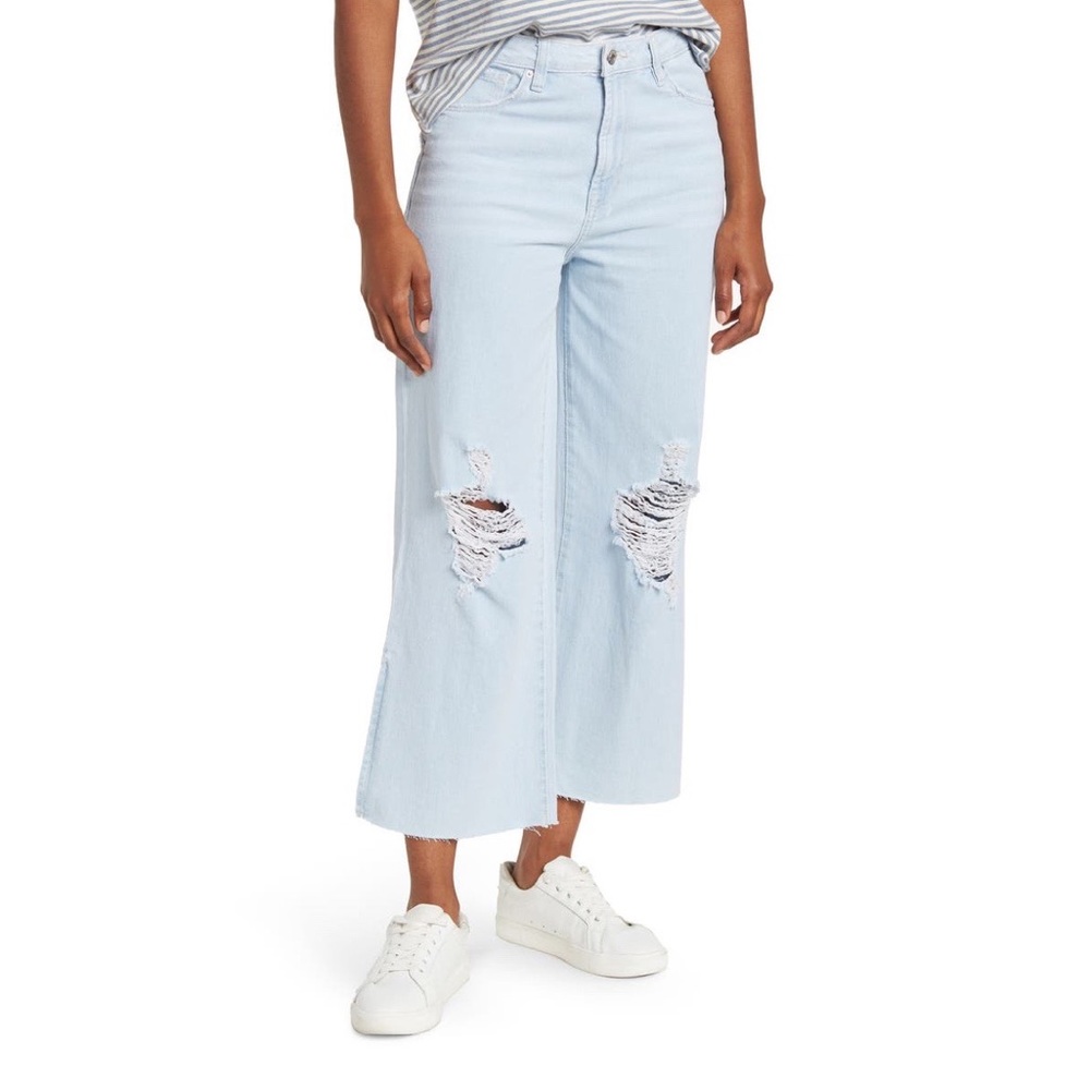 Kensie Jeans, true vintage, The wide leg distressed denim